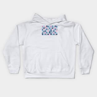 Diamond Hearts Pink Kids Hoodie